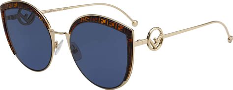 Fendi F IS FENDI FF 0290/S GOLD HAVANA/BLUE 58/21/140 